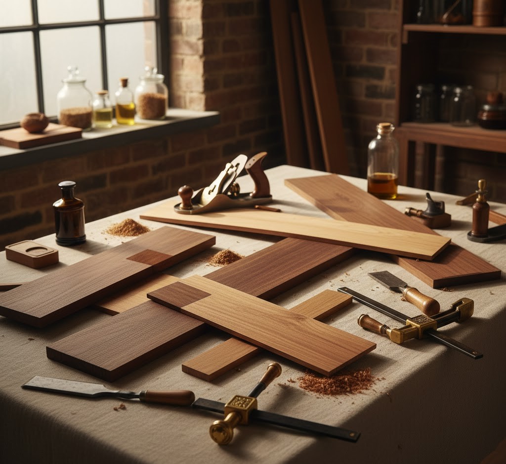 Högkvalitativa träslag för restaurering